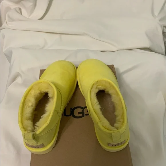 **UGG Classic Ultra Mini Boots**
PRE-USE.. Color: Margarita / Yellow - Picture 7 of 7